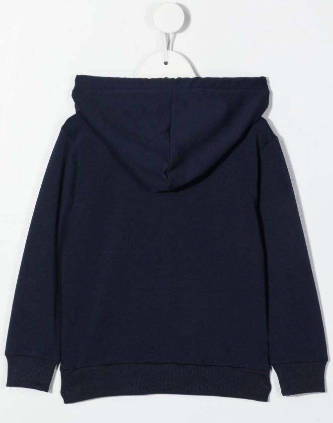 Roberto Cavalli Junior Hoodie met dierenprint Blauw