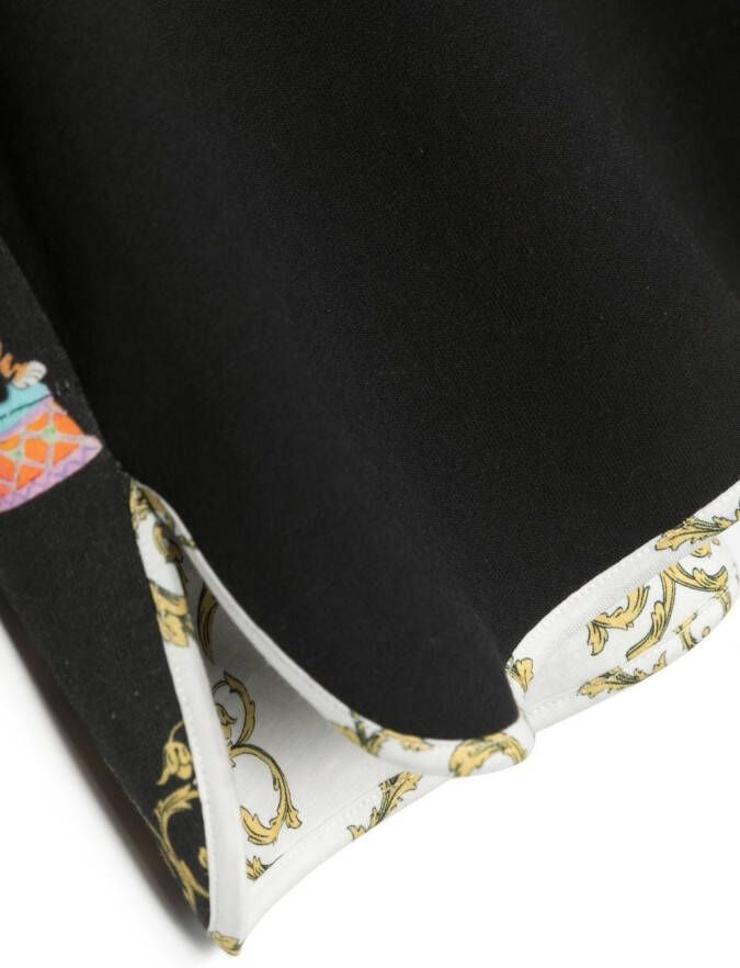 Roberto Cavalli Junior Hoodie met grafische print Zwart