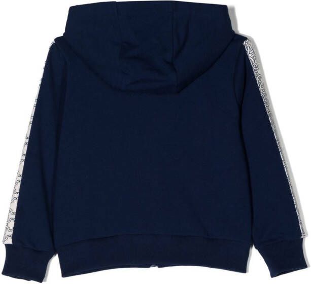 Roberto Cavalli Junior Hoodie met logopatch Blauw