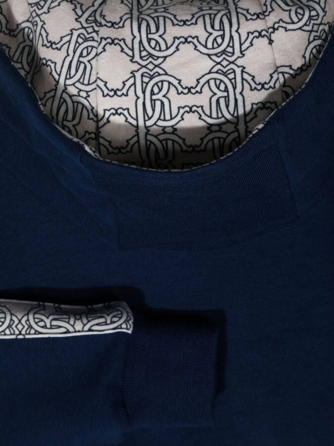 Roberto Cavalli Junior Hoodie met logopatch Blauw