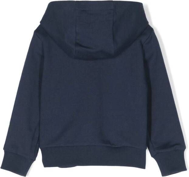 Roberto Cavalli Junior Hoodie met monogramband Blauw