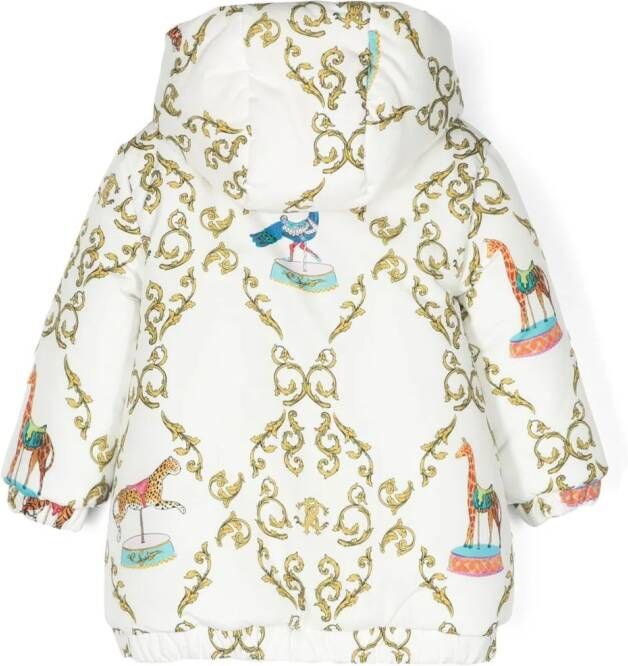 Roberto Cavalli Junior Jas met abstracte print Wit