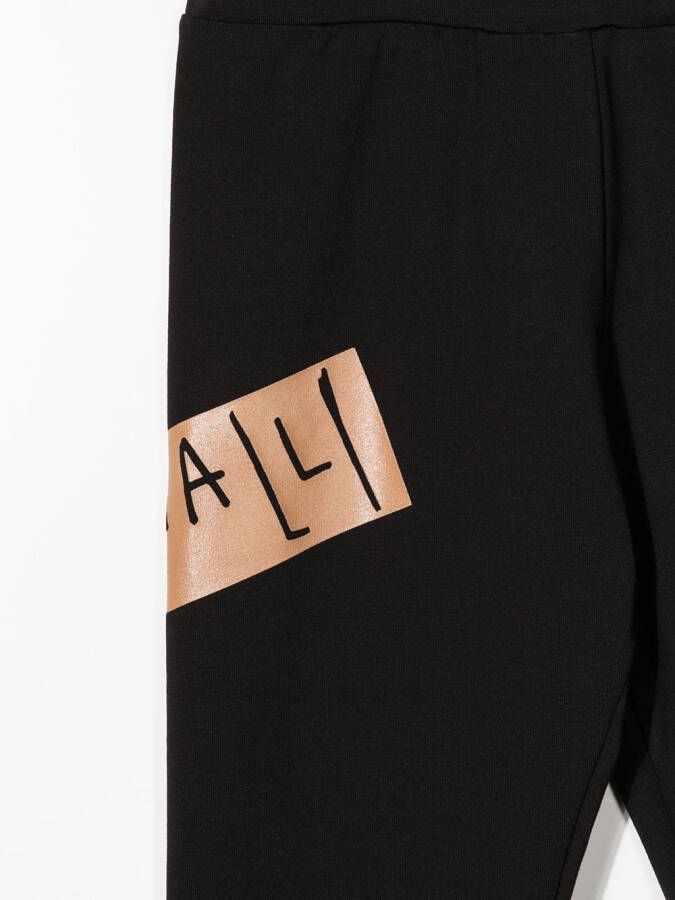 Roberto Cavalli Junior Joggingbroek met logoprint Zwart