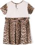 Roberto Cavalli Junior Jurk met dierenprint Beige - Thumbnail 2
