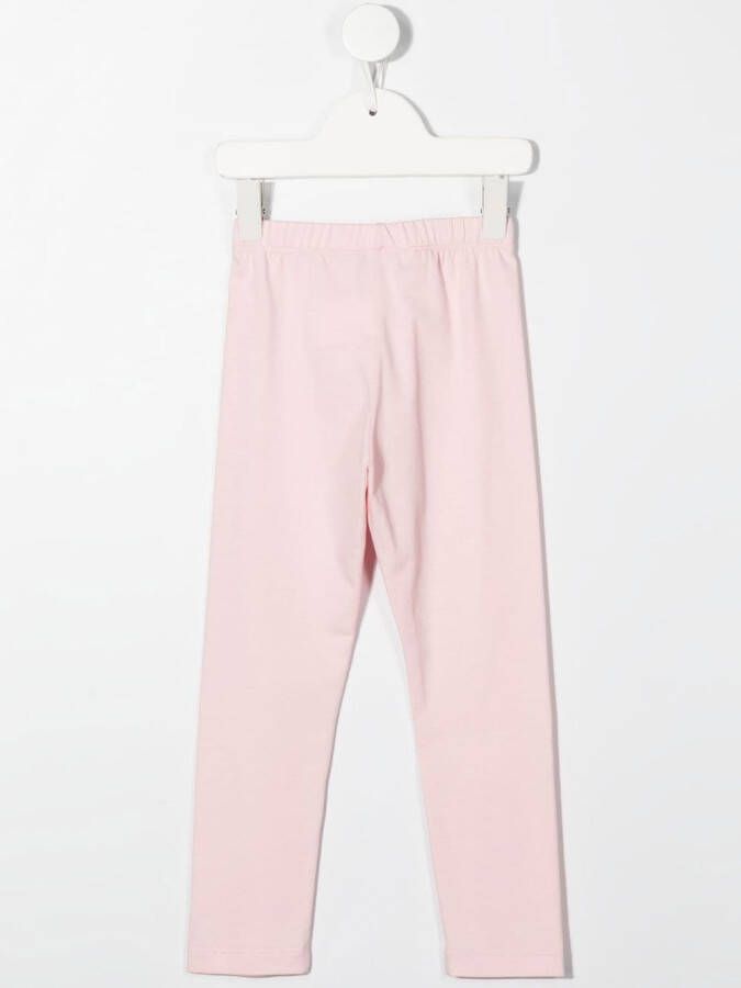 Roberto Cavalli Junior Legging met logoprint Roze