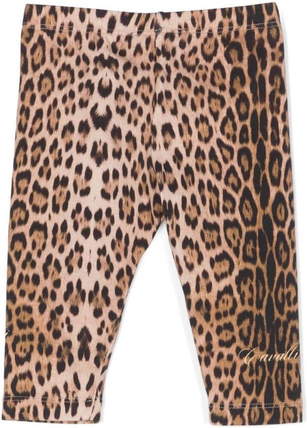 Roberto Cavalli Junior Legging met luipaardprint Bruin