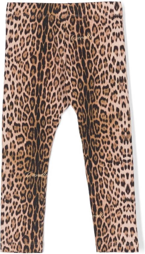 Roberto Cavalli Junior Legging met luipaardprint Bruin