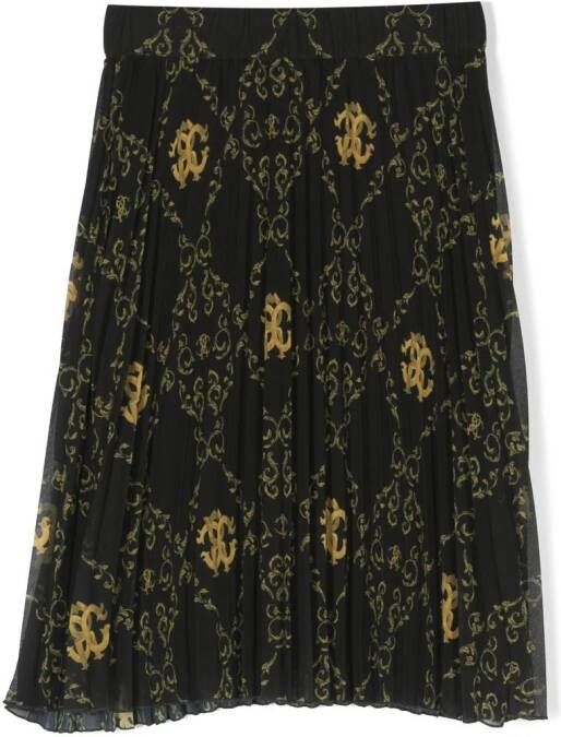 Roberto Cavalli Junior Midi-rok met print Zwart