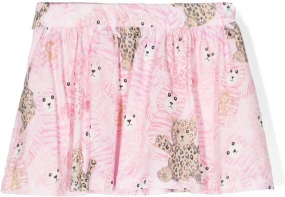 Roberto Cavalli Junior Mini-rok met beerprint Roze