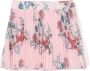 Roberto Cavalli Junior Plooirok met bloe print Roze - Thumbnail 2