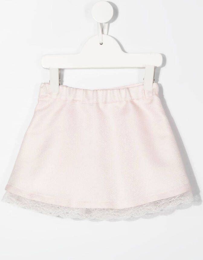 Roberto Cavalli Junior Rok met afwerking van kant Roze