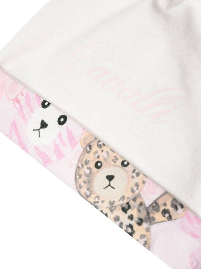 Roberto Cavalli Junior Romper met dierenprint Wit