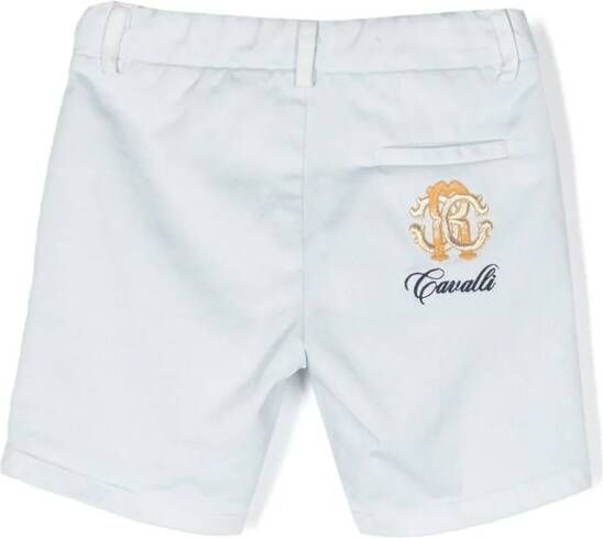Roberto Cavalli Junior Shorts met monogrampatch Wit