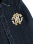 Roberto Cavalli Junior Spijkershirt met geborduurd logo Blauw - Thumbnail 3