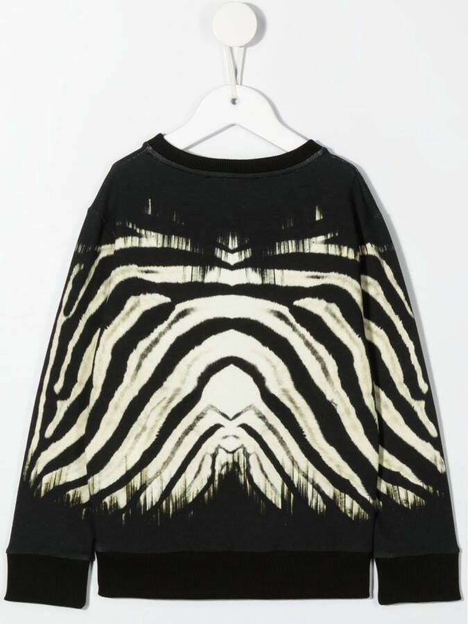 Roberto Cavalli Junior Sweater met dierenprint Zwart
