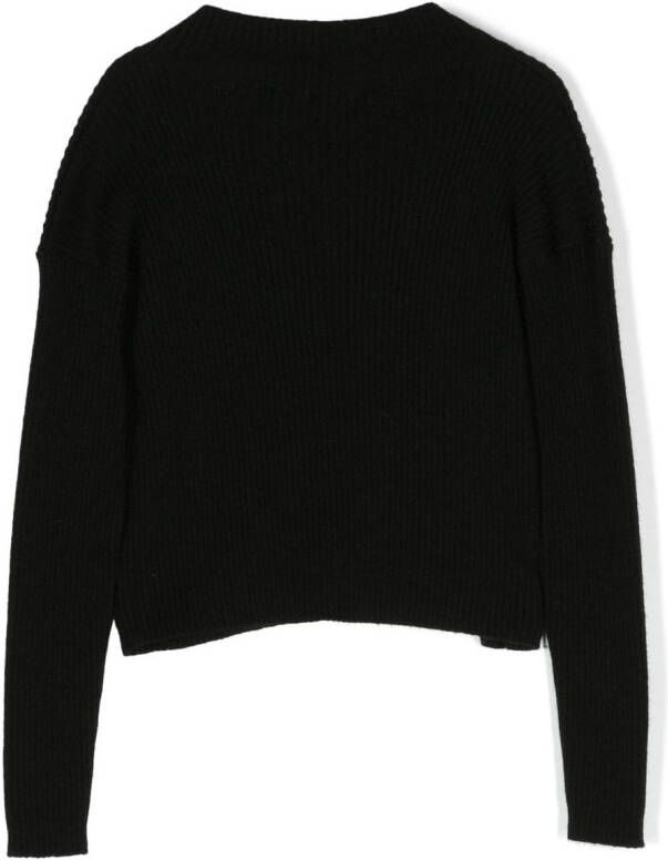 Roberto Cavalli Junior Sweater met logoplakkaat Zwart