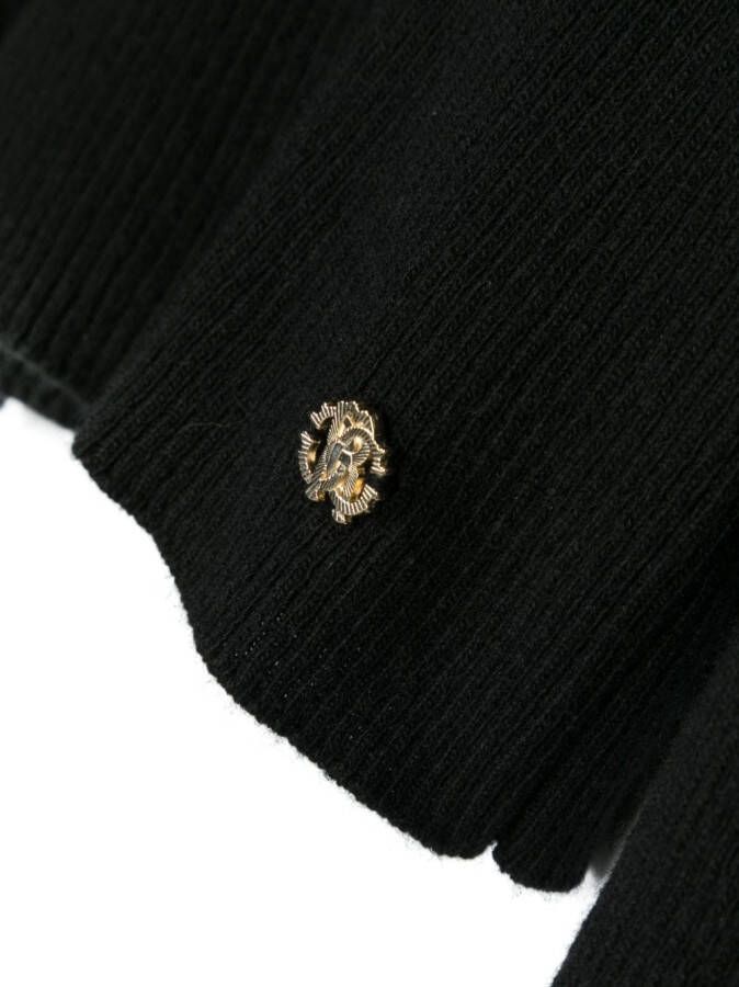 Roberto Cavalli Junior Sweater met logoplakkaat Zwart