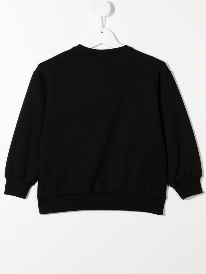 Roberto Cavalli Junior Sweater met logoprint Zwart
