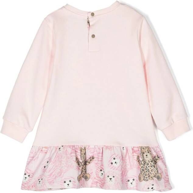 Roberto Cavalli Junior Sweaterjurk met print Roze