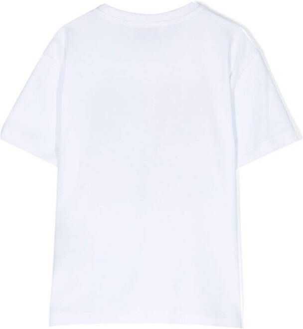 Roberto Cavalli Junior T-shirt met dinosaurusprint Wit