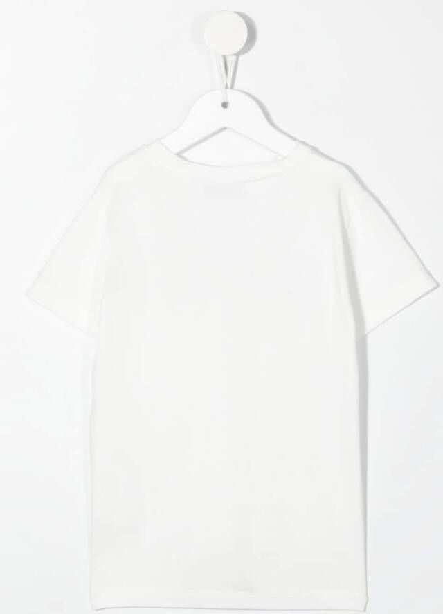 Roberto Cavalli Junior T-shirt met logoprint Wit