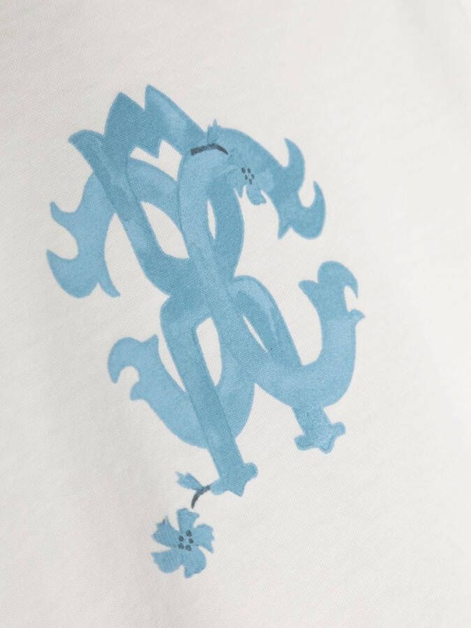 Roberto Cavalli Junior T-shirt met monogramprint Wit
