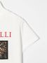 Roberto Cavalli Junior T-shirt met patch Wit - Thumbnail 3
