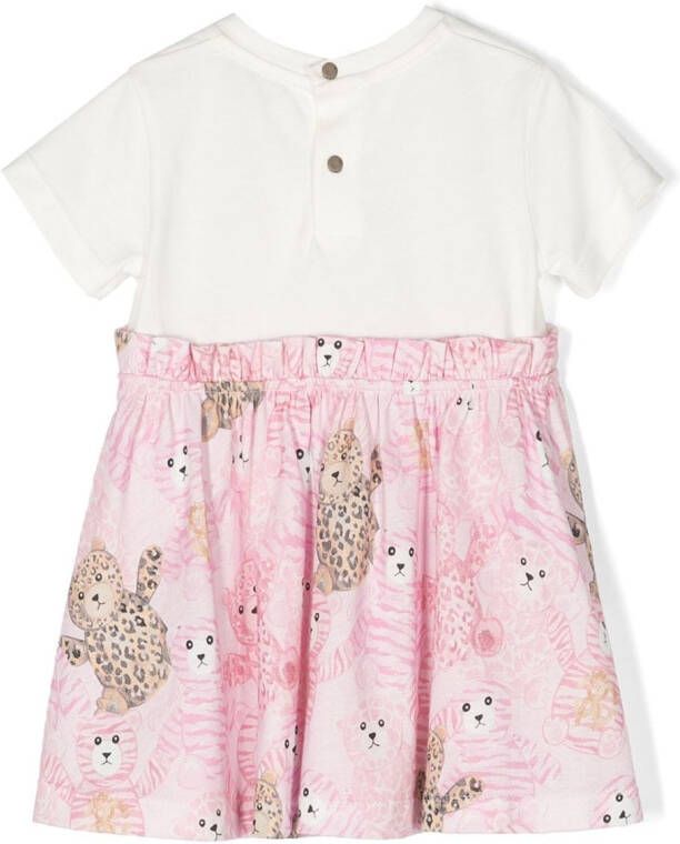 Roberto Cavalli Junior T-shirt met teddybeerprint Wit