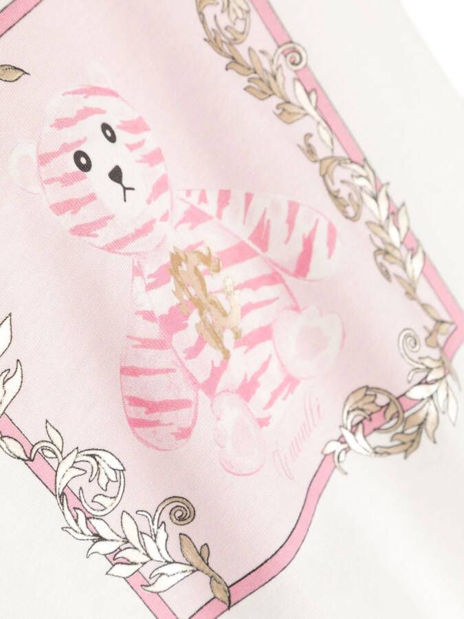 Roberto Cavalli Junior T-shirt met teddybeerprint Wit
