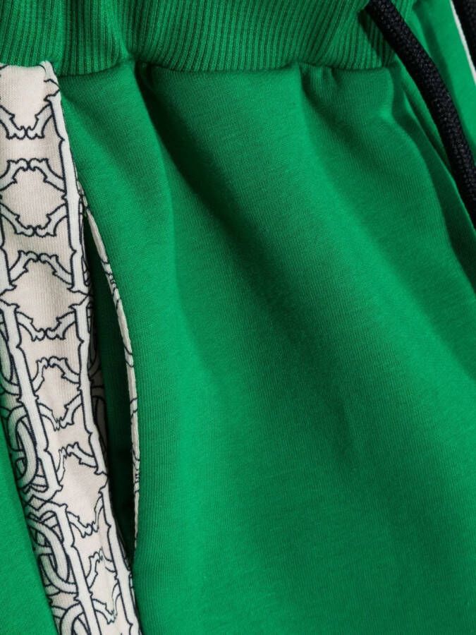 Roberto Cavalli Junior Trainingsbroek met contrasterende afwerking Groen