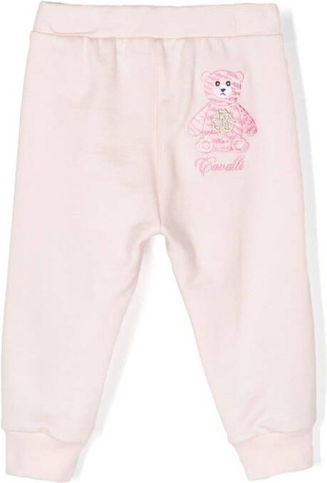 Roberto Cavalli Junior Trainingsbroek met geborduurde beer Roze
