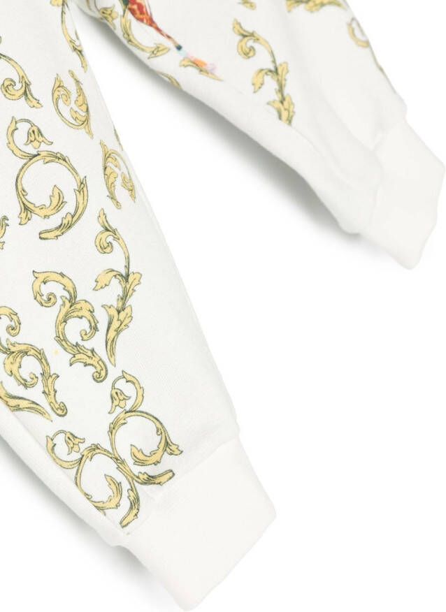 Roberto Cavalli Junior Trainingsbroek met kettingprint Wit