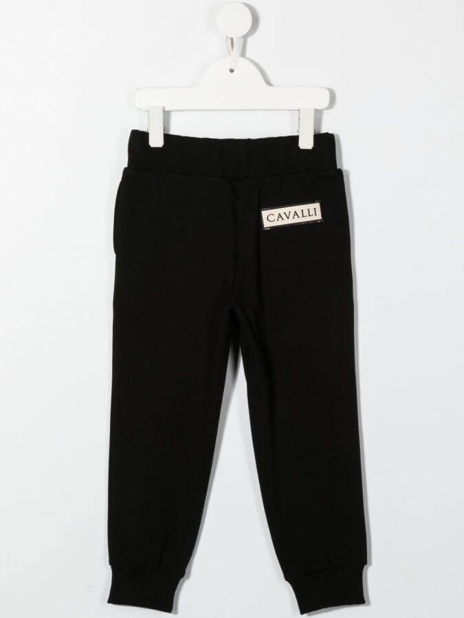 Roberto Cavalli Junior Trainingsbroek met logopatch Zwart