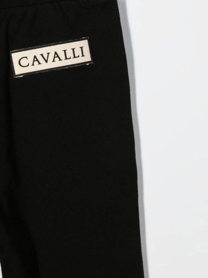 Roberto Cavalli Junior Trainingsbroek met logopatch Zwart