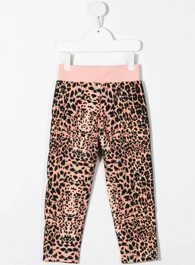 Roberto Cavalli Junior Trainingsbroek met luipaardprint Roze