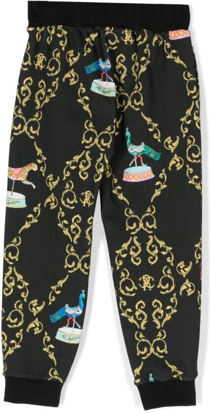 Roberto Cavalli Junior Trainingsbroek met print Zwart