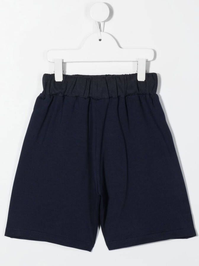 Roberto Cavalli Junior Trainingsshorts met logopatch Blauw