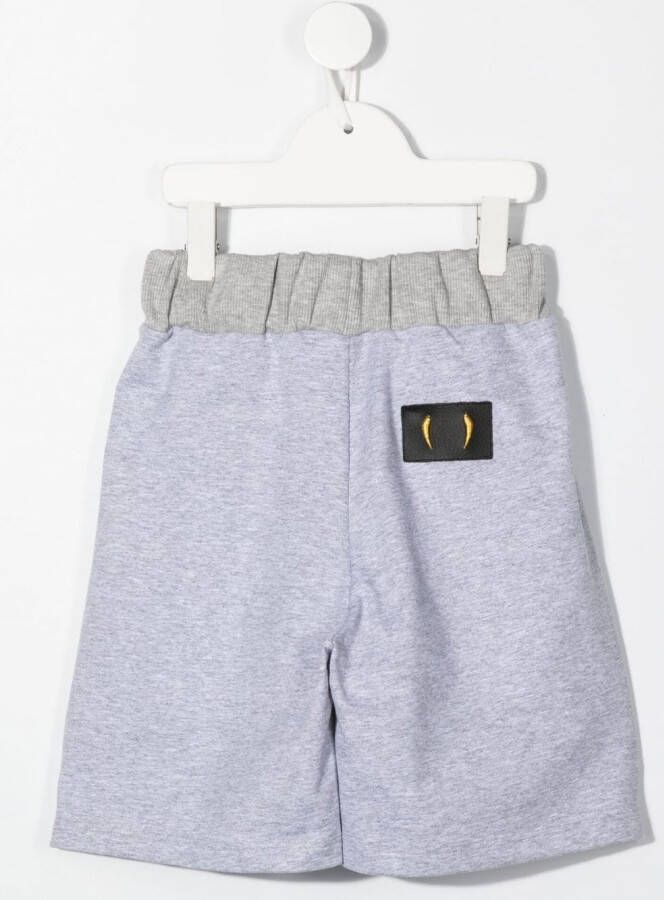 Roberto Cavalli Junior Trainingsshorts met logopatch Grijs