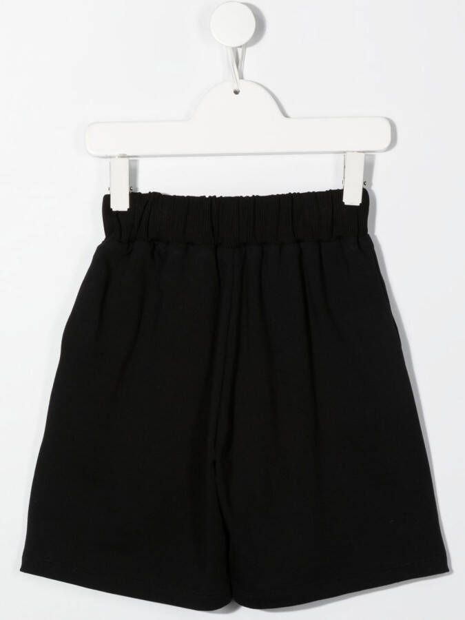 Roberto Cavalli Junior Trainingsshorts met patchdetail Zwart
