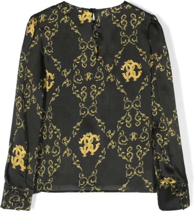 Roberto Cavalli Junior Zijden blouse Zwart