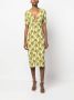 Roberto Cavalli Jurk met palmboomprint Beige - Thumbnail 2