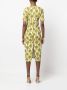 Roberto Cavalli Jurk met palmboomprint Beige - Thumbnail 4