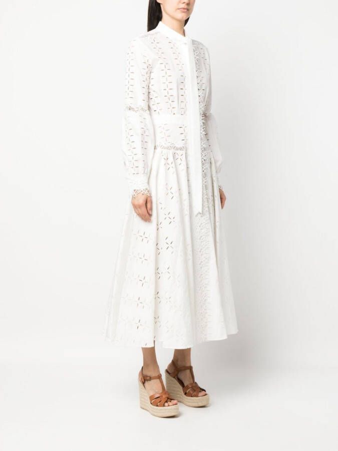 Roberto Cavalli Maxi-jurk met kant Wit