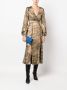 Roberto Cavalli Fluwelen wikkeljurk Goud - Thumbnail 2