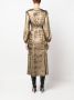 Roberto Cavalli Fluwelen wikkeljurk Goud - Thumbnail 4