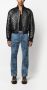 Roberto Cavalli Leren bomberjack Zwart - Thumbnail 2