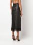 Roberto Cavalli Leren rok Zwart - Thumbnail 4