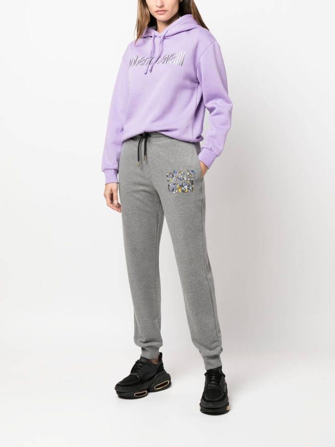 Roberto Cavalli Trainingsbroek met logoprint Grijs
