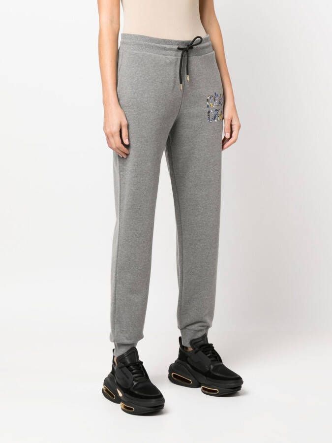 Roberto Cavalli Trainingsbroek met logoprint Grijs