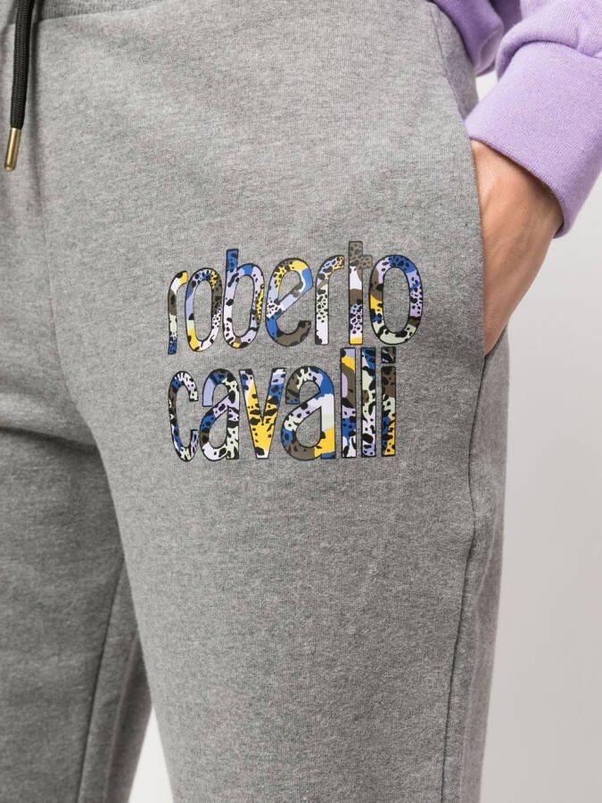 Roberto Cavalli Trainingsbroek met logoprint Grijs